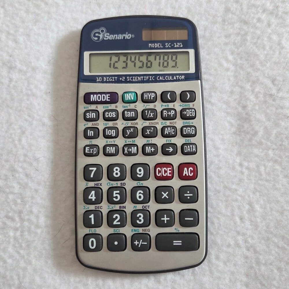 Scientic Senario Calculator SC-121 WORKS Trigonometry Logarithmic